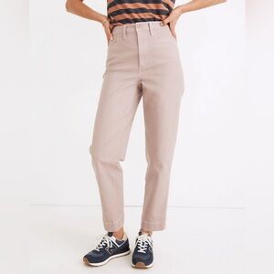 Madewell Slim Emmett Tapered Pants in Vintage Petal